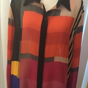 Claus Woman’s Semi-Sheer Blouse.  Size Large